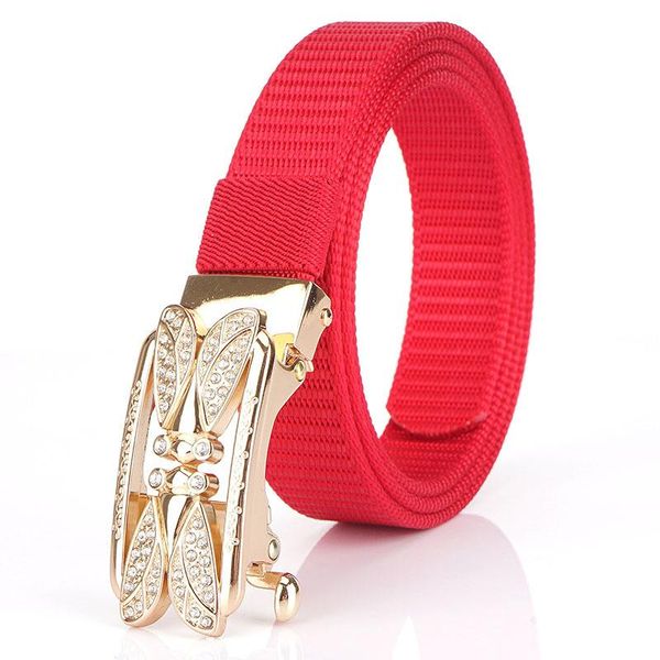 

belts 2021thickened holeless belt lady automatic buckle casual nylon beltwaistband, Black;brown