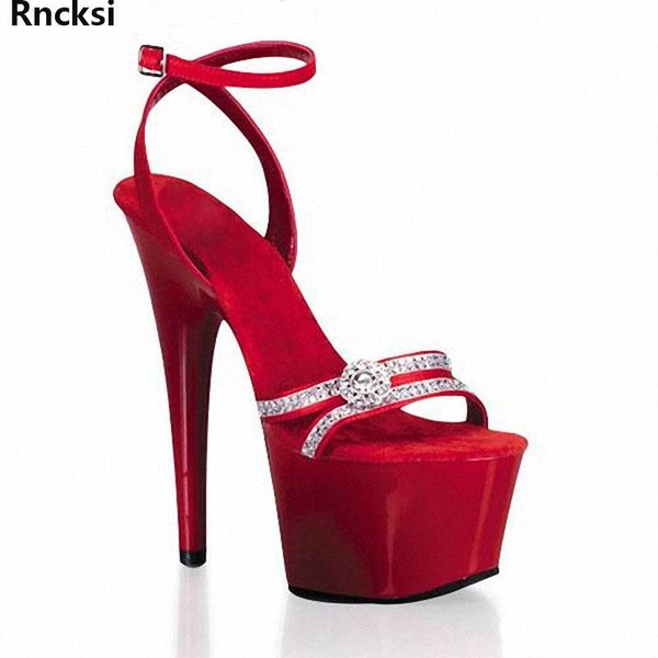 

sandals rncksi 17cm high heel shoes beginner dance platform women's, Black