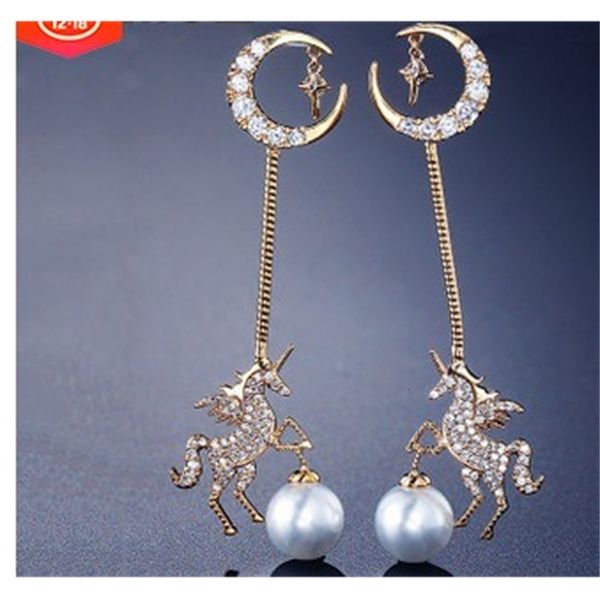 

designer chaming crystal diamond jewelry stone pearl animal lady's earings (26.33)fgfg, Silver