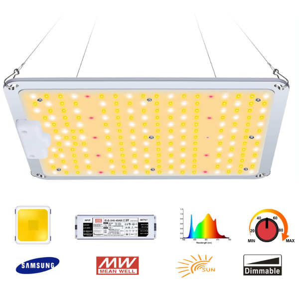 

super bud 110w actual power sunlike full spectrum quantum board led grow light samsung leds lm301b dimmable meanwell driver