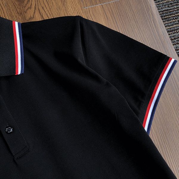 

2021 monclair luxury men's designer polo t-shirt summer fashion breathable short sleeve lapel 12385, White;black