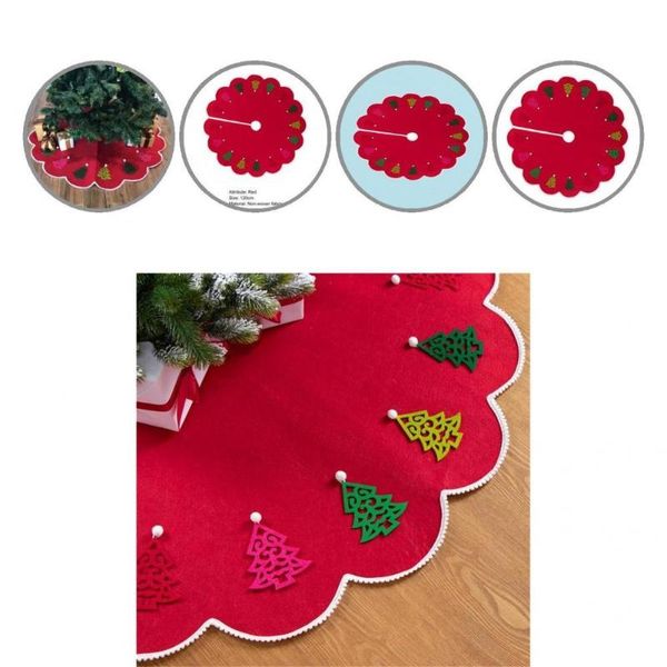 

christmas decorations tree rug rustic cute pattern red universal skirt