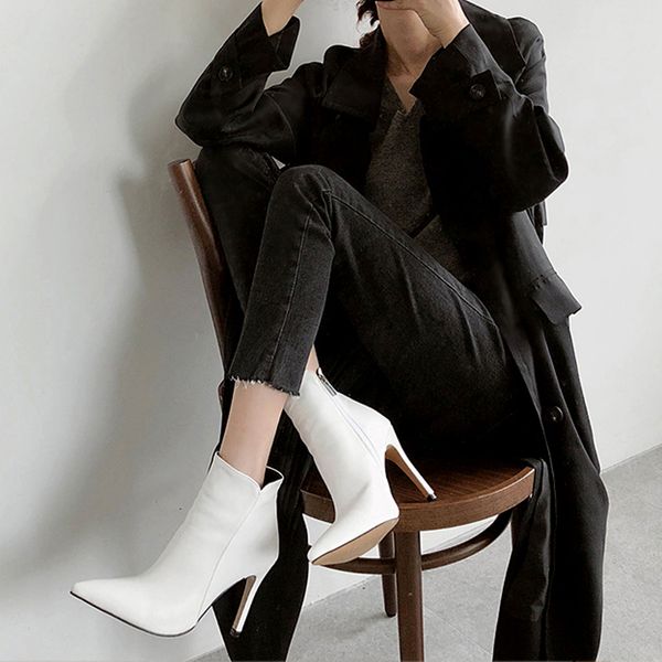 

women's autumn black white winter boots size 33-42 27rq