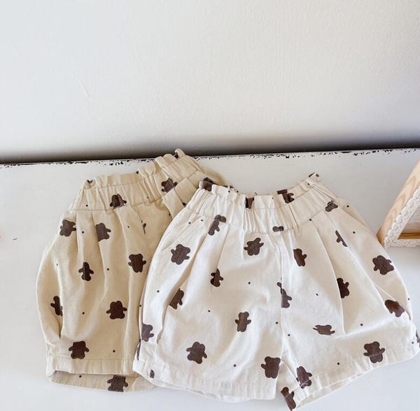 

shorts 2021 style girls boys dots summer cotton fashion kids 1-6 years yu476, Black