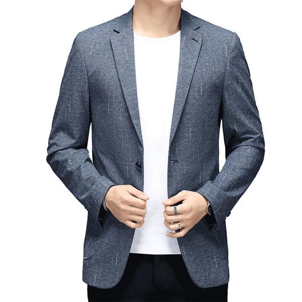 

men's suits & blazers 2021 casual blazer korean slim trendy youth suit jacket single row two button fashion blue men, White;black