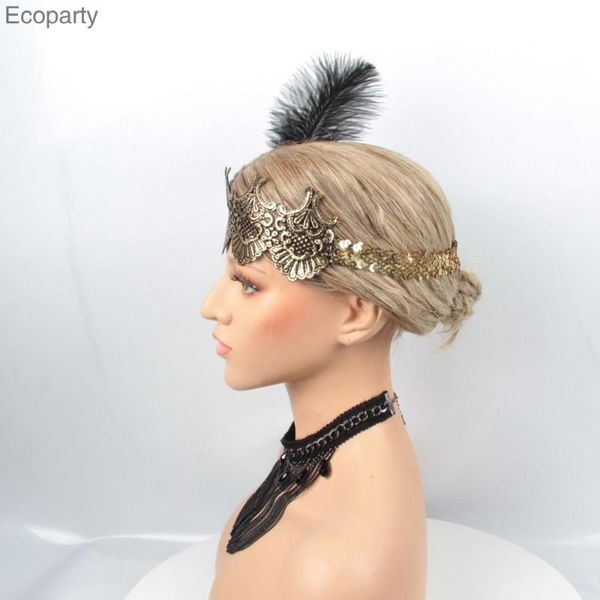 

the 1920s gatsby headband and vintage feathered headpiece