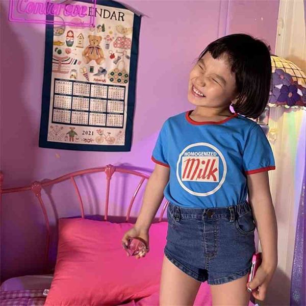 

summer arrival girls fashion denim shorts kids korean design cotton 210528, Black
