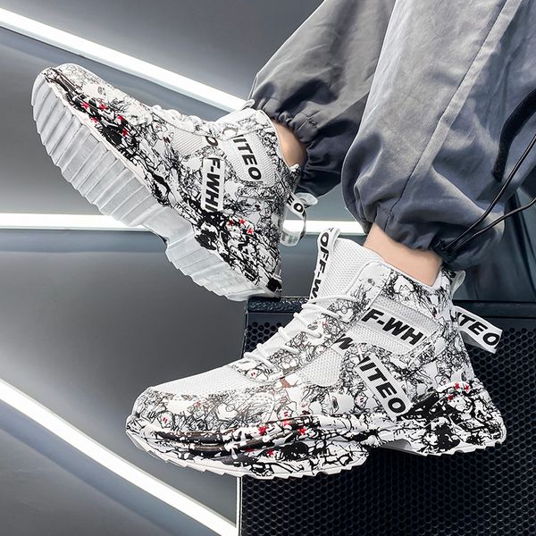 

mens womens running shoes black white blue green gray -57 graffiti comfortable breathable fashion trainers sports sneakers outdoor size 39-4