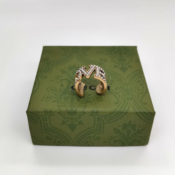 

75% off luxury jewelry ring opening adjustable letter clearance ip2j, Golden;silver