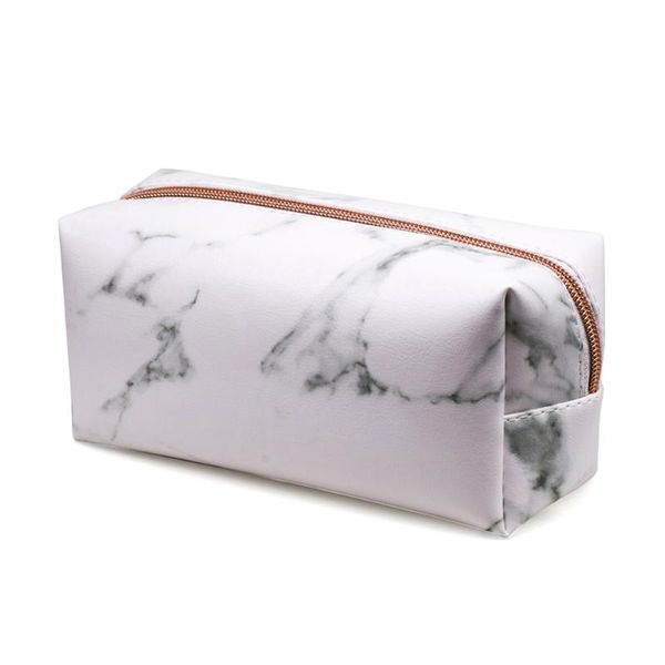 

for women makeup bag pu leather marbling cosmetic bags brush organizer zipper toiletry case lightweight durable pouch sac femme