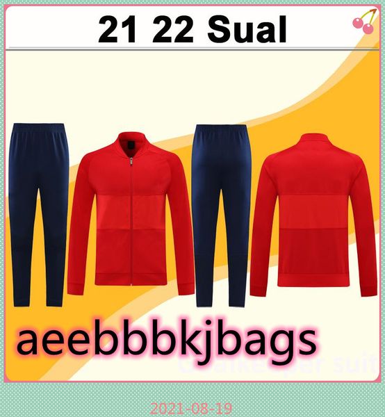 

21 22 saul koke m.llorente soccer jerseys the new full zip jacket training wear suit mens long sleeve suarez dembele joao felix red ki, Black;yellow