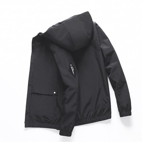 

men's jackets men solid jacket casual male spring autumn clothing with zipper plus size coats hoodie, Black;brown