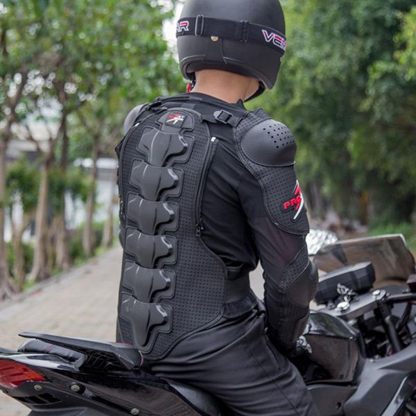 Armatura da motociclista Giacca nera genuina Protezione da corsa ATV Motocross Protezione del corpo Indumenti protettivi Maschera regalo