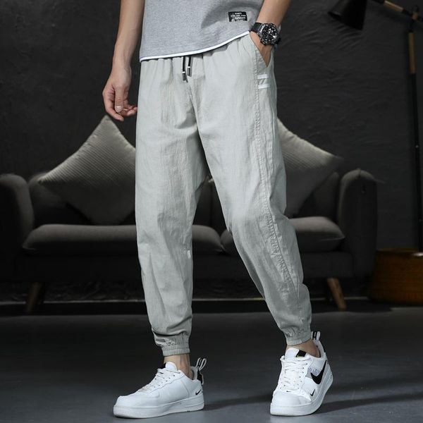 

men's pants lightweight breathable sweatpants for joggers fashion trends mens basic clothes teenage plus size harem pant harajuku stree, Black