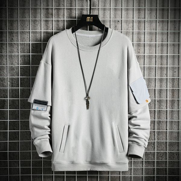 

new hip hop 2021 solid black sweatshirt men's hoodies spring autumn hoody streetwear clothes zmke