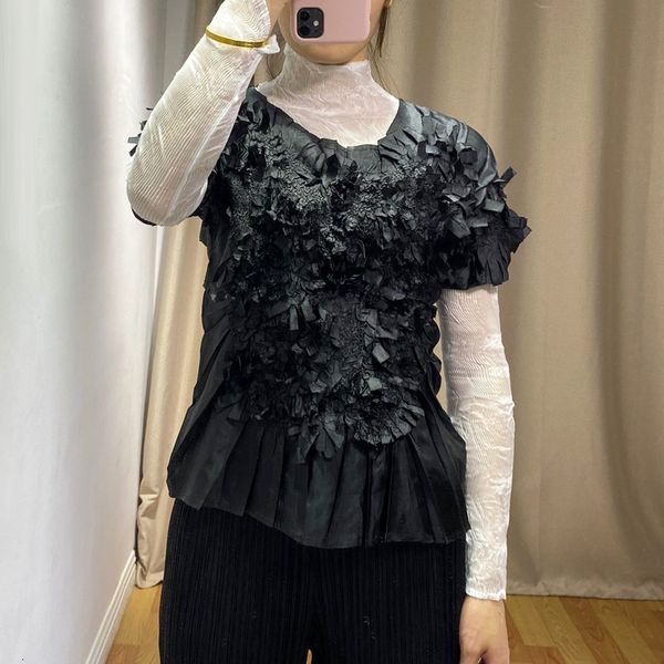 

shirt plissada t european end station around neck short bmjn, White