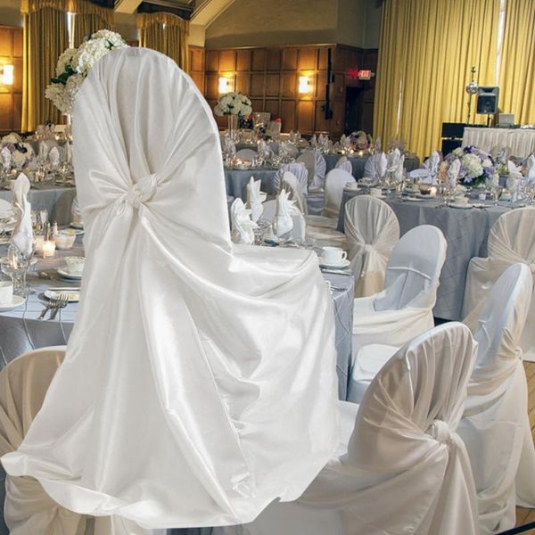 

chair covers factory price 100pcs white banquet/wedding & satin cover marious