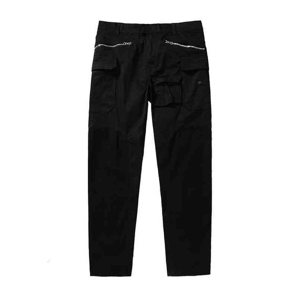 

men's pants clothing fashionable casual pants spring and autumn high version mens overalls trousers tzjl, Black