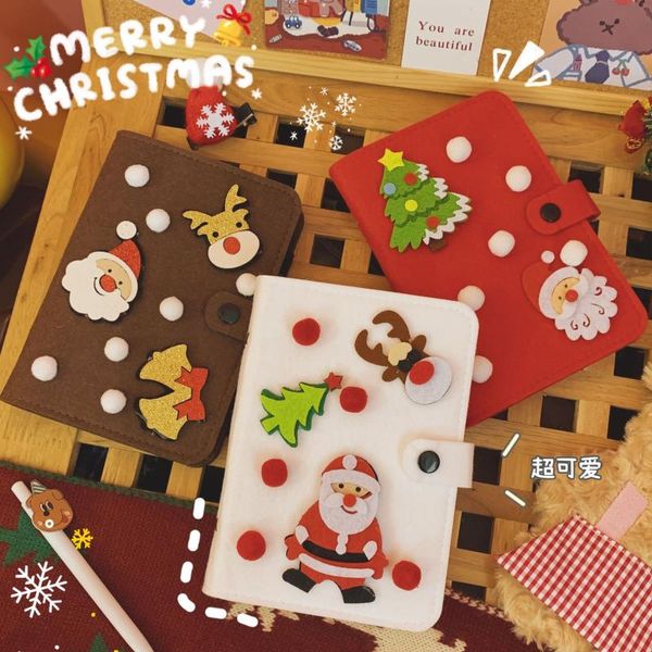 

cute binder notebook christmas gift happy planner student pocket diaries cartoon soft beautiful exercise books with lock notepads, Purple;pink