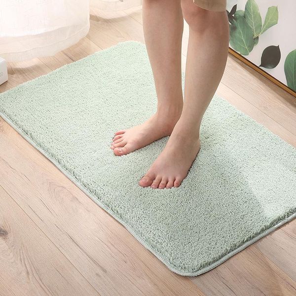 

bath mats anti-slip solid color floor mat quality water absorption bathroom carpet doormat soft rugs for kitchen household pad