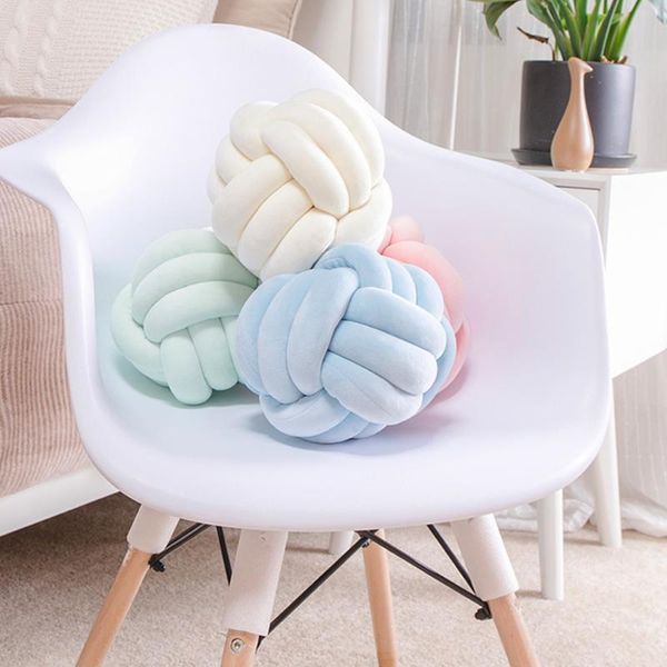 

cushion/decorative pillow nordic style three-strand rope round knotted ball hand-woven knot bay window home living room bedroom decor