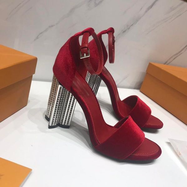 

2021 fashion designer women shoes high heels sandals scarpe firmate chaussures womens designers heel sandale with box size 35-42 -g028, Black