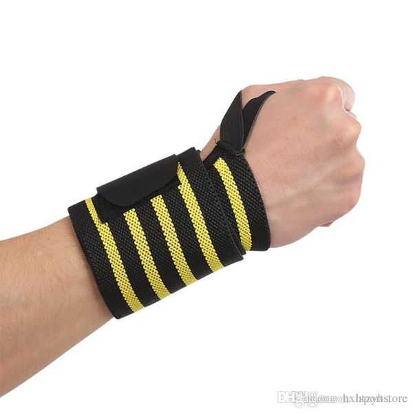 

wrist support 57x8cm sports wraps with thumb loop elastic braces for fitness weight lifting strength training, Black;red