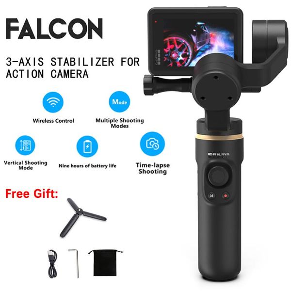 

stabilizers inkee falcon handheld 3-axis gimbal stabilizer anti-shake wireless control for action camera osmo insta360 hero 9/8/7/6/5
