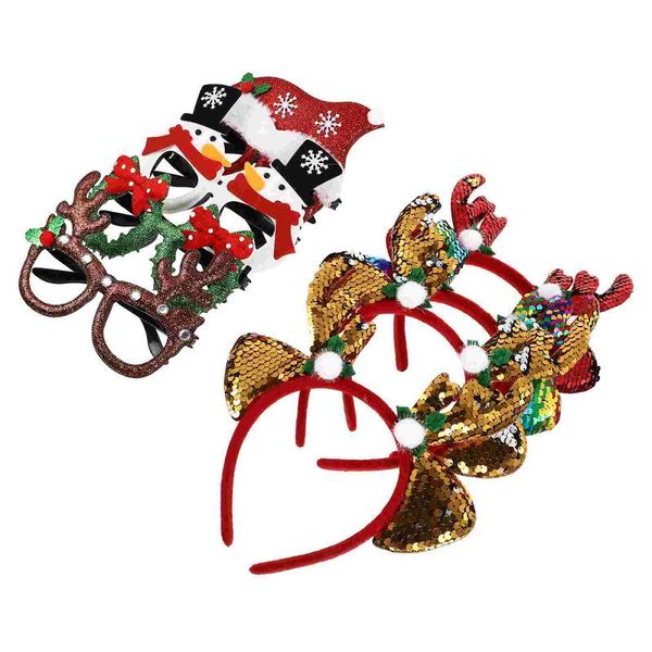 

party decoration 8pcs christmas headbands and glasses frames supplies for po booth