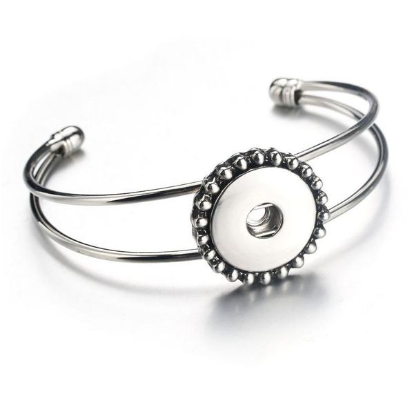 

trendy snap bracelet&bangles charms simple metal bracelets for women fit boom life 18mm snap button jewelry ban jllvoh, Golden;silver