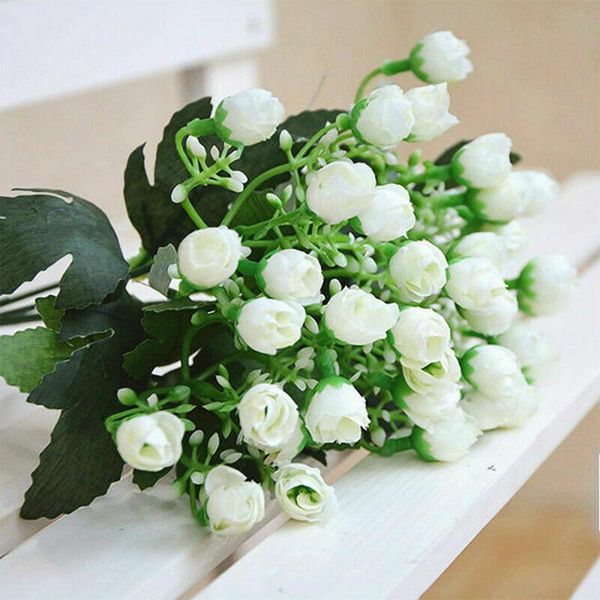 

decorative flowers & wreaths 1 bunch artificial flower fake home decor mini rose bud party