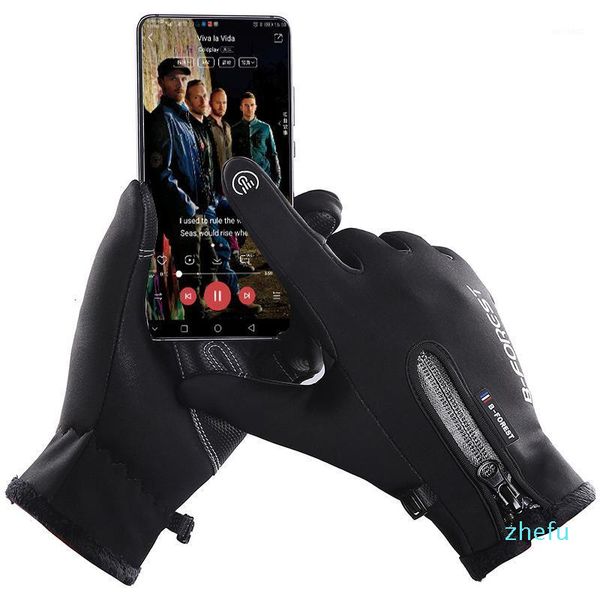 

ski gloves winter warm bike cycling touch phone motor wind ser outdoor sport waterproof snow zipper1