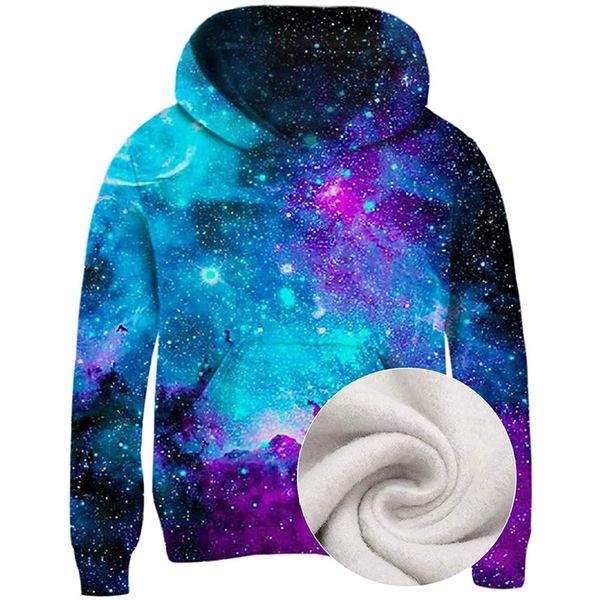 

handsome novelty hoodie boys and girls 3d printing pullover hooded sweater with pocket 100-160, Black