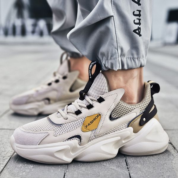 

trend designer running shoes men mesh sneakers chunky dad shoes jogging trainers men breathable sports zapatillas big size 39-47
