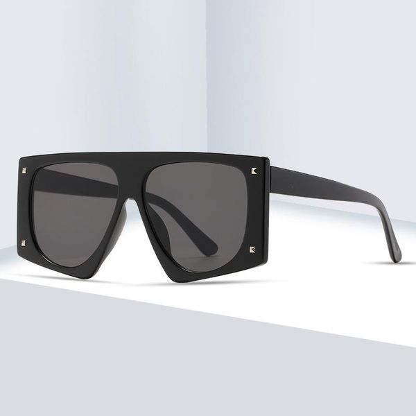 

sunglasses european and american trend big frame gradient color men's women's fashion retro summer beach glasses, White;black
