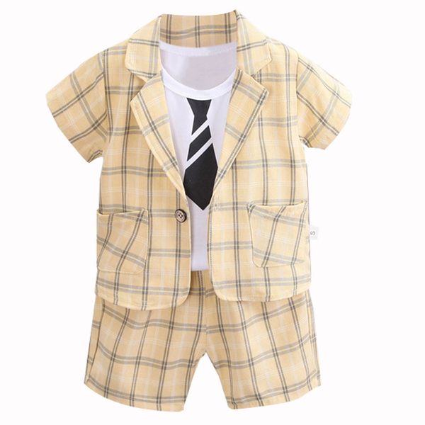 

2022 new 3-piece set of spring and autumn girls and boys long-sleeved shirt suit childrens casual suits baby handsome, White