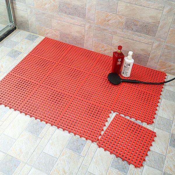 

bath mats 1pcs pvc splicing bathroom non-slip mat household toilet kitchen water-proof