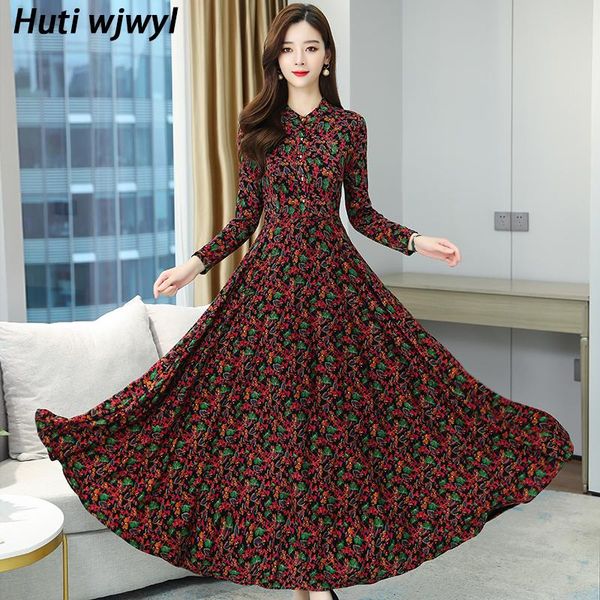 

casual dresses 2021 vintage plus velvet warm thicken knitting cotton dress autumn winter chic size women bodycon party runway maxi vestido, Black;gray