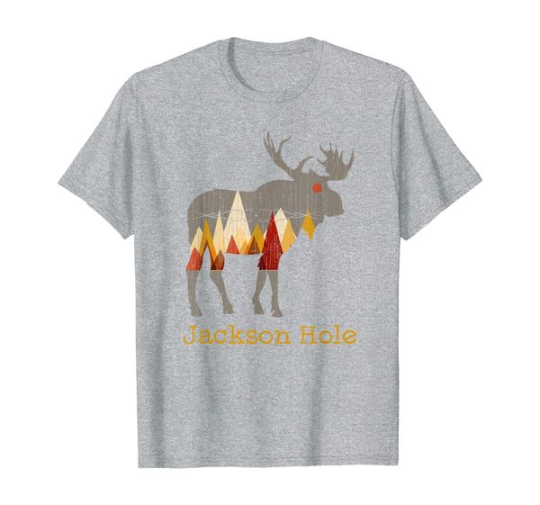 

vintage jackson hole t-shirt wyoming moose gift, White;black