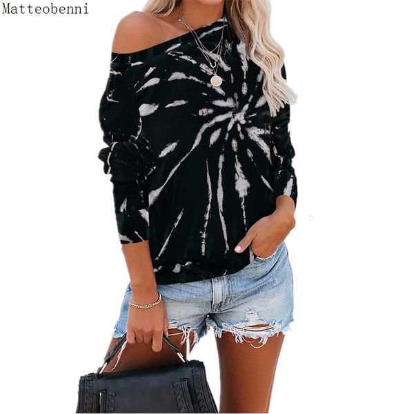 

2021 new women fashion gradient print tee shirt autumn winter basic long sleeve o neck t-shirt casual loose ladies plus size gaec, White