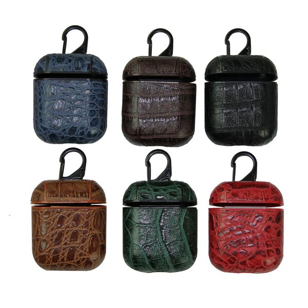 

designer airpods case suitable for airpods1 / 2 wireless bluetooth headset case fashion tide brand leather anti-fall shell-2