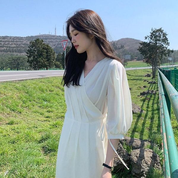 

casual dresses 2021 plus size summer shirt dress evening female vintage white oversize long sleeve beach women robe vestido prom, Black;gray