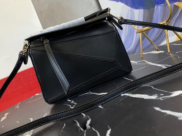 

realfine888 bags 3a 18cm mini puzzle soft grained calfskin shoulder handbags purse for women with dust bag