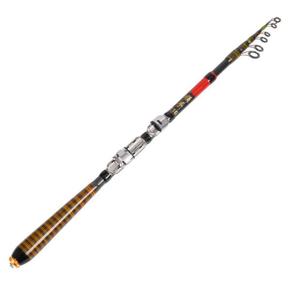 

boat fishing rods carbon fiber telescope rod multifunctional portable travel sea spinning pole 2.1m for bass