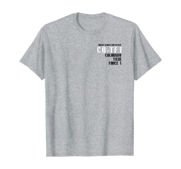 

urban search rescue colorado task force 1 co-tf1 t-shirt, White;black
