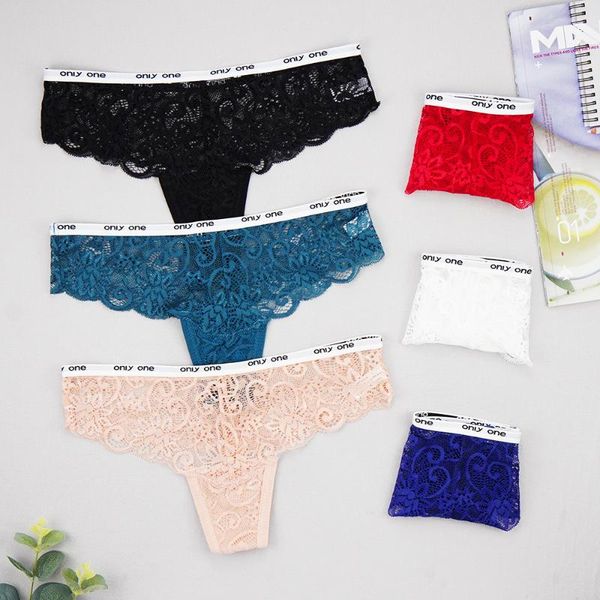 

women's panties women lace lingerie temptation perspect low-waist add letter belt thong transparent hollow out intimates underwear, Black;pink