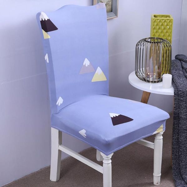 

chair covers 4/6 pcs elastic cover spandex printing stretch for dining room slipcover anti-dirty kitchen seat case