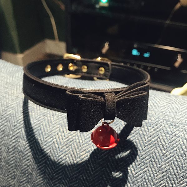 

neko cosplay bow collar necklace choker with bell cat cosplay kitty necklace adjustable choker collar for women girls halloween, Red;black