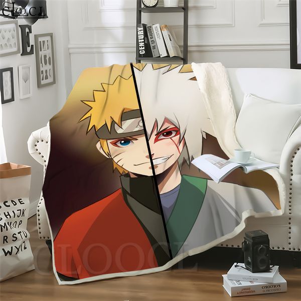 

cloocl new anime naruto jiraiya 3d print harajuku air conditioning blanket sofa teens bedding throw blankets plush quilt