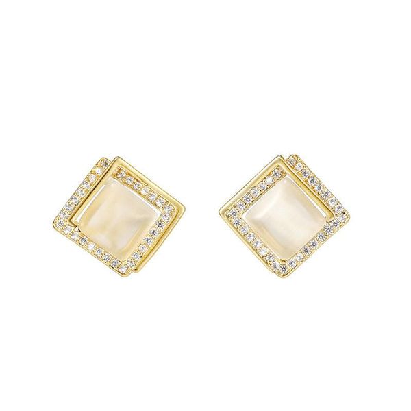 

dangle & chandelier geometric metal women trendy stud earrings korean 2021 fashion simple elegant jewelry, Silver